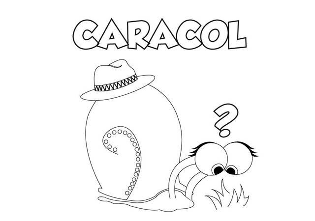 Dibujo colorear CARACOL