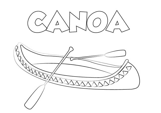 dibujo colorear canoa